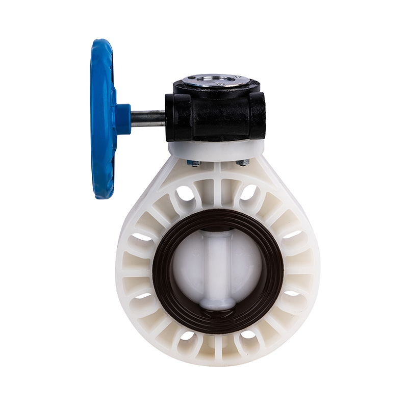 PVDF D371X-10F Schneckengetriebe-Absperrklappe DN40-1000 40A-1000A JIS-Standard