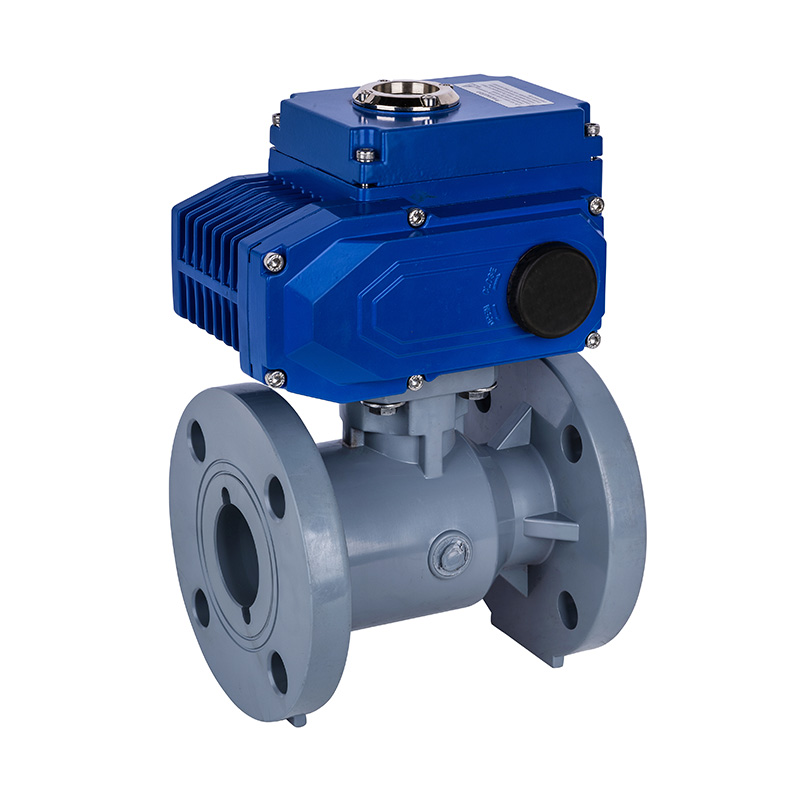 PVC-C D941F-10V Elektrischer Flanschkugelhahn DN15-300 1/2'-12' ANSI-Standard