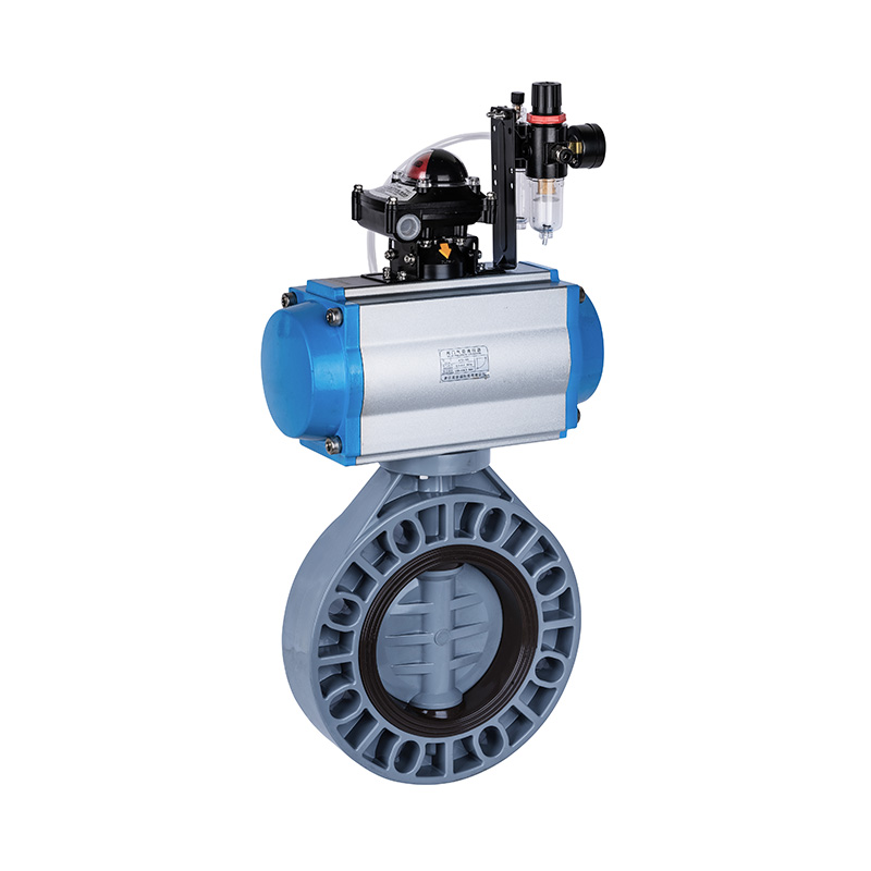 PVC-C D671X-10S Pneumatische Absperrklappe DN40-1000 40A-1000A JIS-Standard