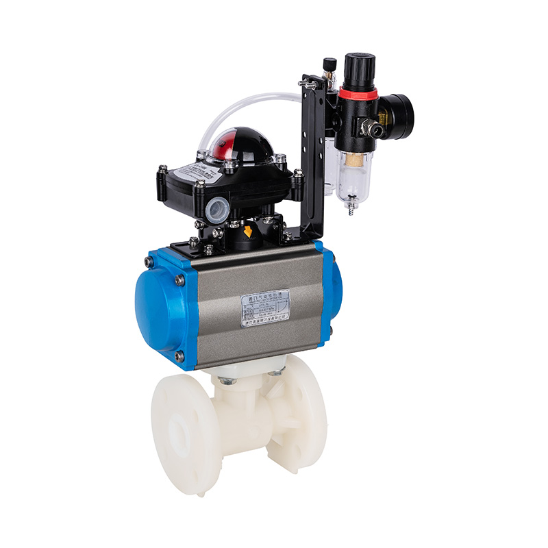 PVDF Q641F-10F Pneumatischer Flanschkugelhahn DN15-300 1/2'-12' ANSI-Standard