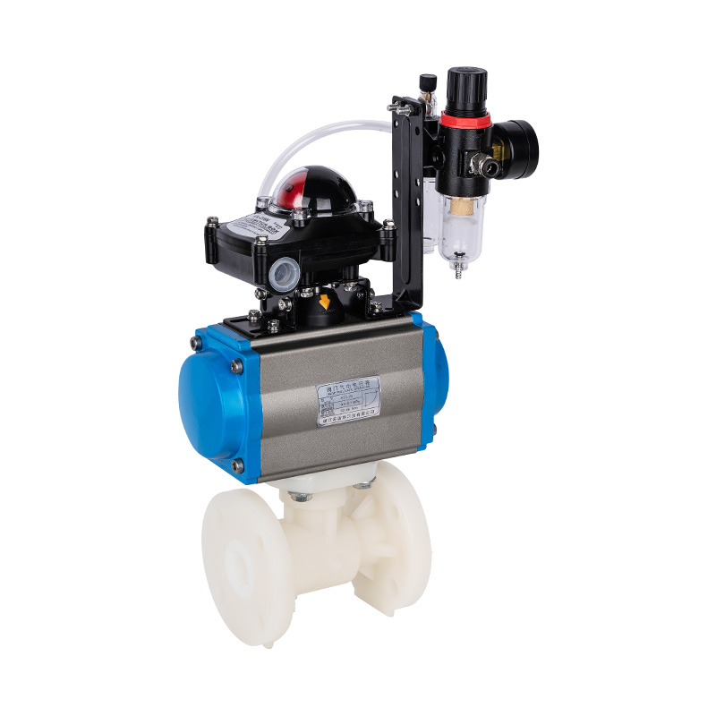 PVDF Q641F-10F Pneumatischer Flanschkugelhahn DN15-300 GB Standard